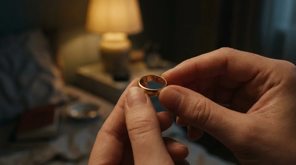 The engraving inside the wedding ring