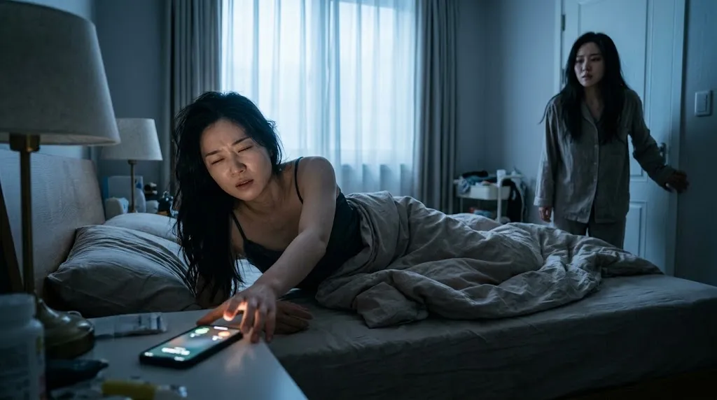 A phone lights up with a call at dawn